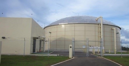 1.5M gallon ground steel water tank